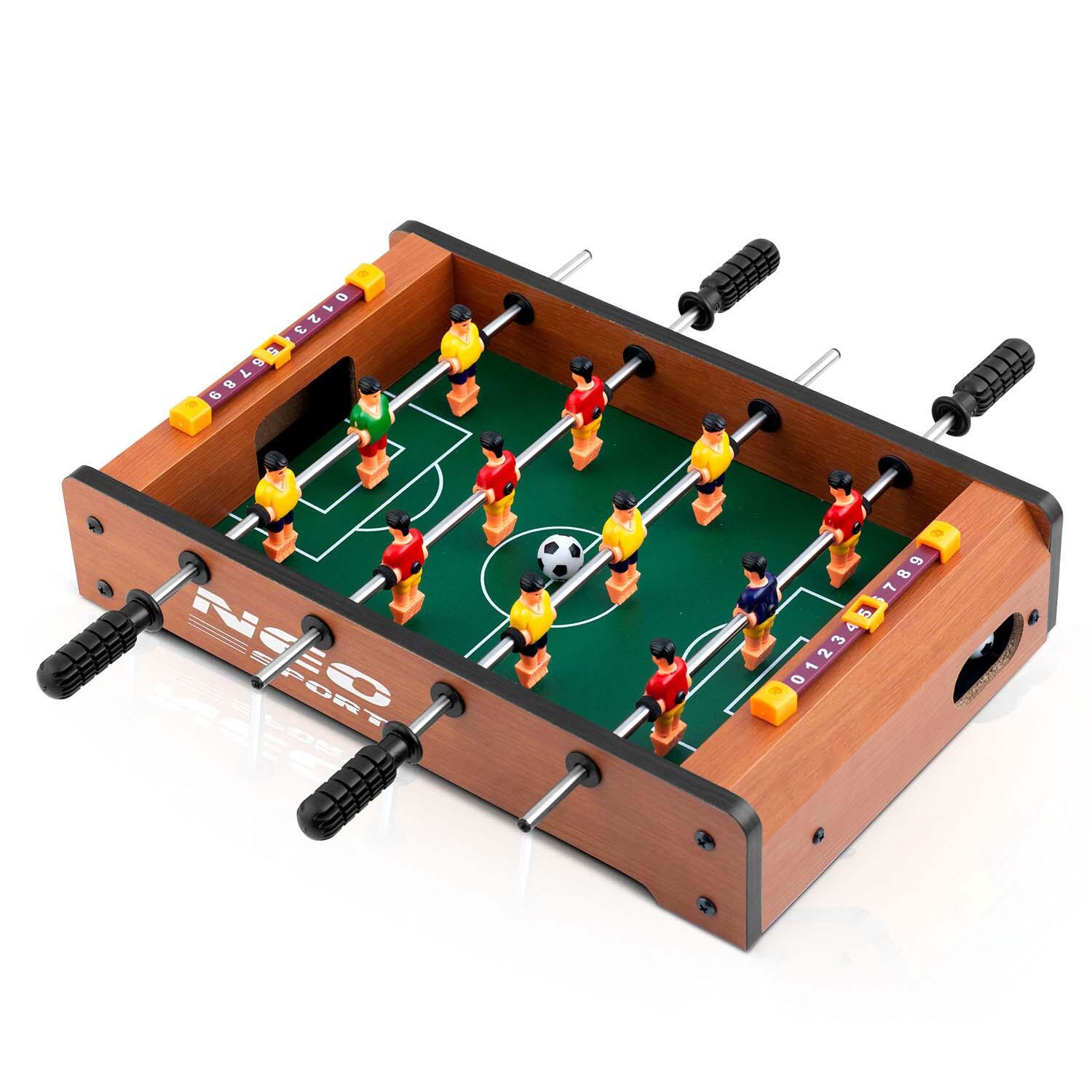 NEO-SPORT Tischfussballspiel Tischkicker Kicker Kickertisch Fußball aus Holz 2/7