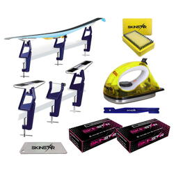 Kit fartage ski fond pro avec fer et support, 6 pièces