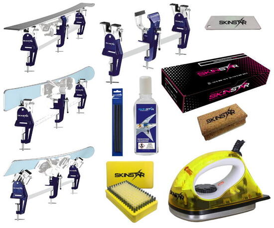 Kit sci con morsa racing pro cera universale & ferro da stiro 11 pezzi