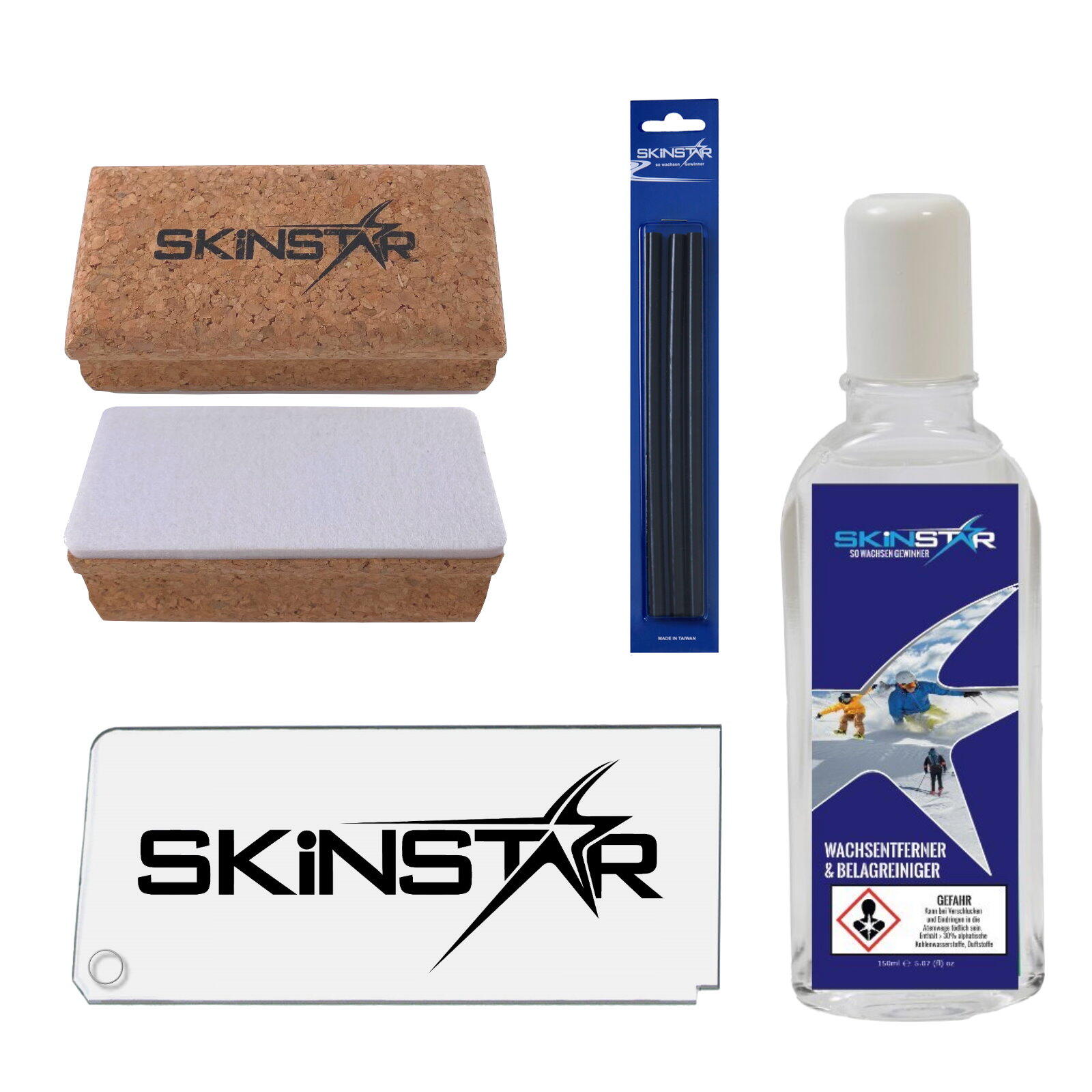 Kit fartage ski fer brosse nettoyant racloir liège cire & réparation 7 pcs 5/5