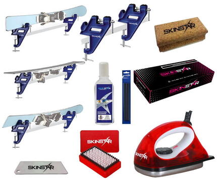 Kit fartage ski Smart étau cire universelle brosse nettoyant fer 8 pcs