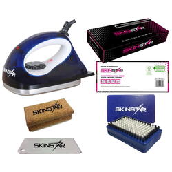 Kit fartage ski débutant fer brosse liège racloir 5 pièces