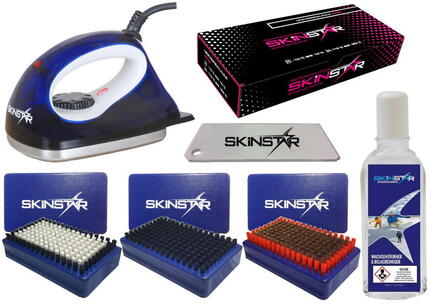 Skiwaxset met strijkijzer, borstels, universele wax & reiniger, 7-delig