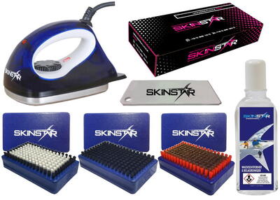 Set sci per sciolinatura con ferro. spazzole. cera universale & detergente. 7 pz