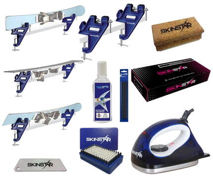 Kit fartage ski Smart étau cire universelle brosse nettoyant fer 8 pcs