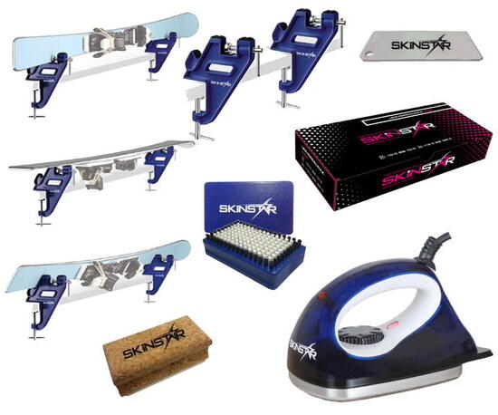 Kit fartage ski Smart étau cire universelle brosse liège fer 6-pièces
