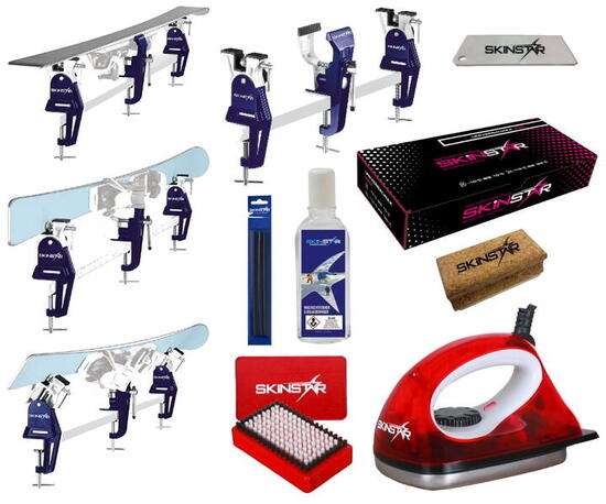 Kit sci con morsa racing pro cera universale & ferro da stiro 11 pezzi