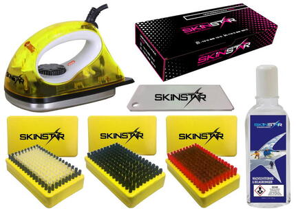 Skiwaxset met strijkijzer, borstels, universele wax & reiniger, 7-delig