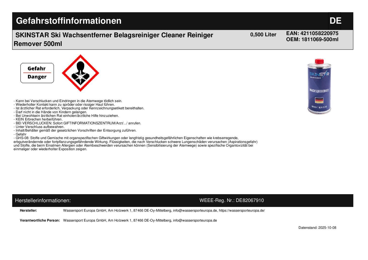 Nettoyant de Semelle & Détachant de Cire pour Skis 500ml 2/2