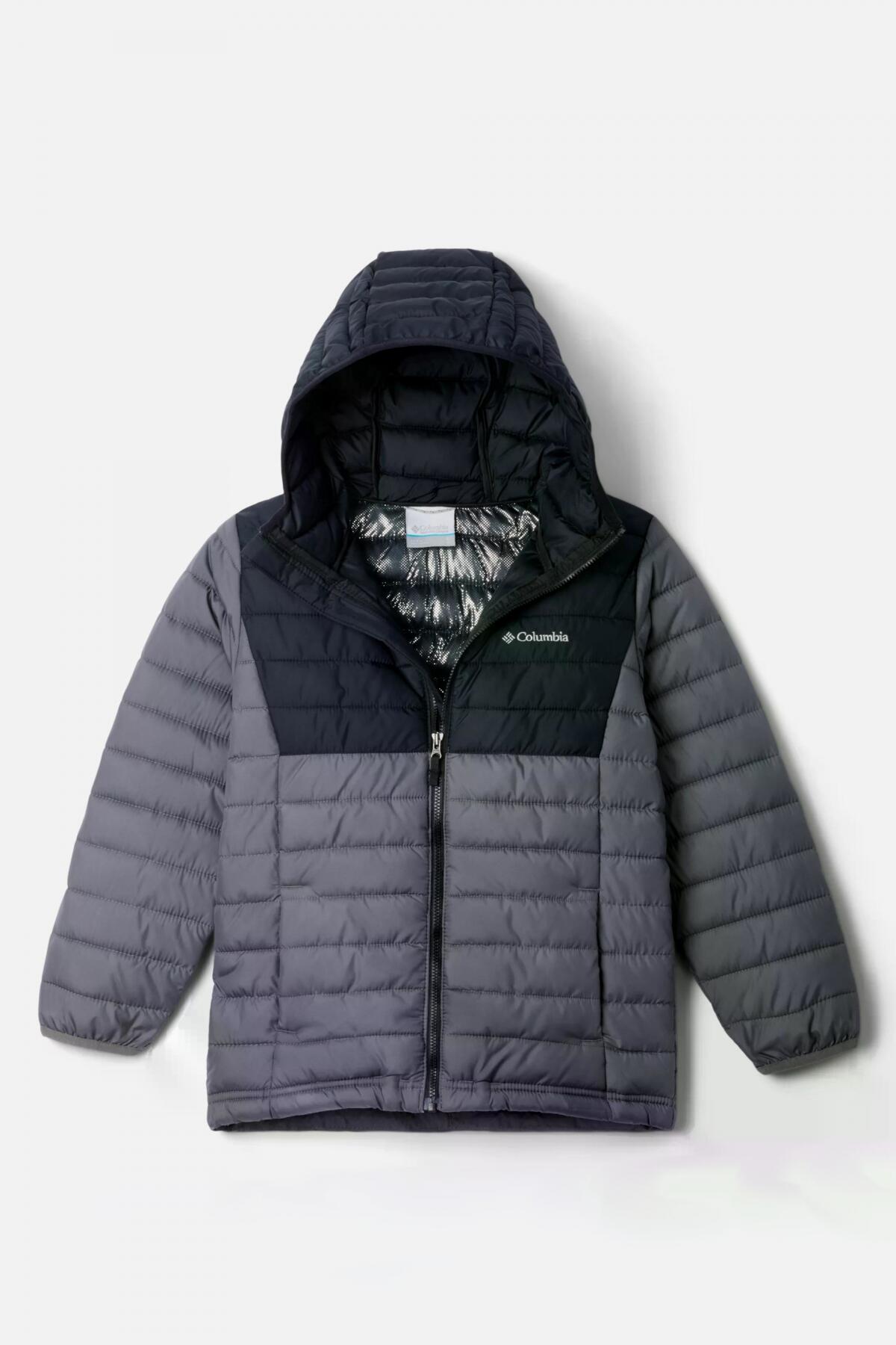 Columbia Modelo Powder Lite Ii Hooded Jacket Cor Cinza 4/5