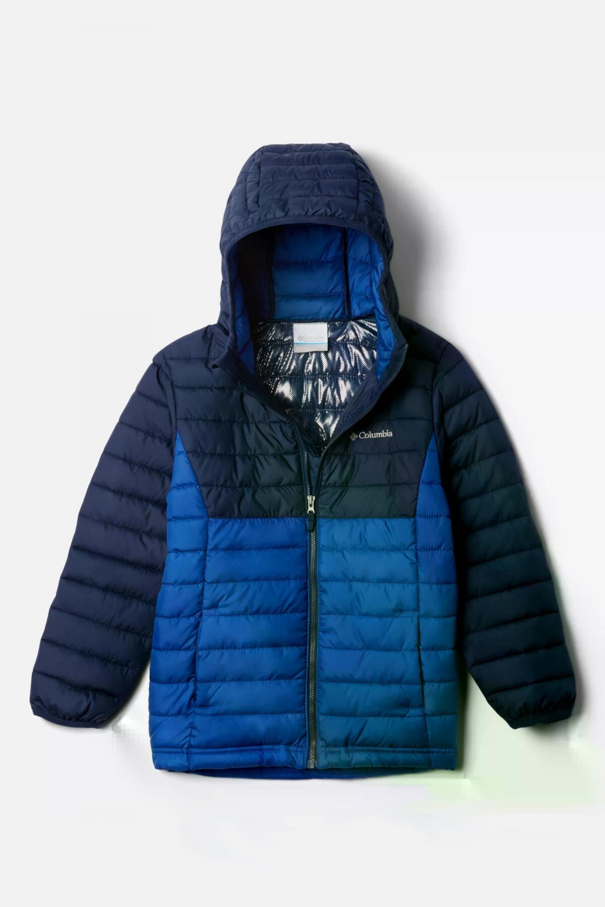 Columbia Modèle Powder Lite Ii Hooded Jacket Couleur Bleu 4/5