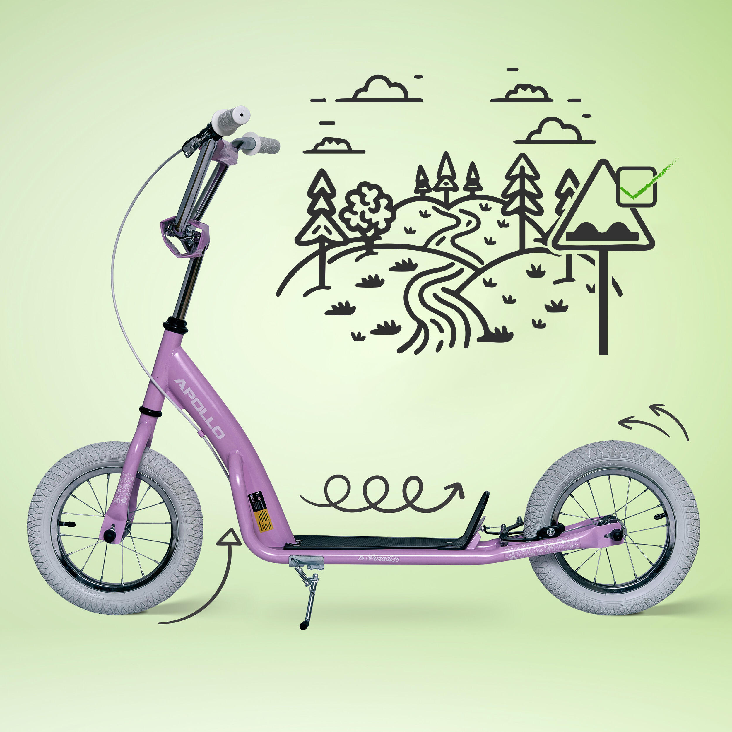 Apollo Retro Step Paradise – 12,5" luchtbanden voor kinderen en tieners 3/7