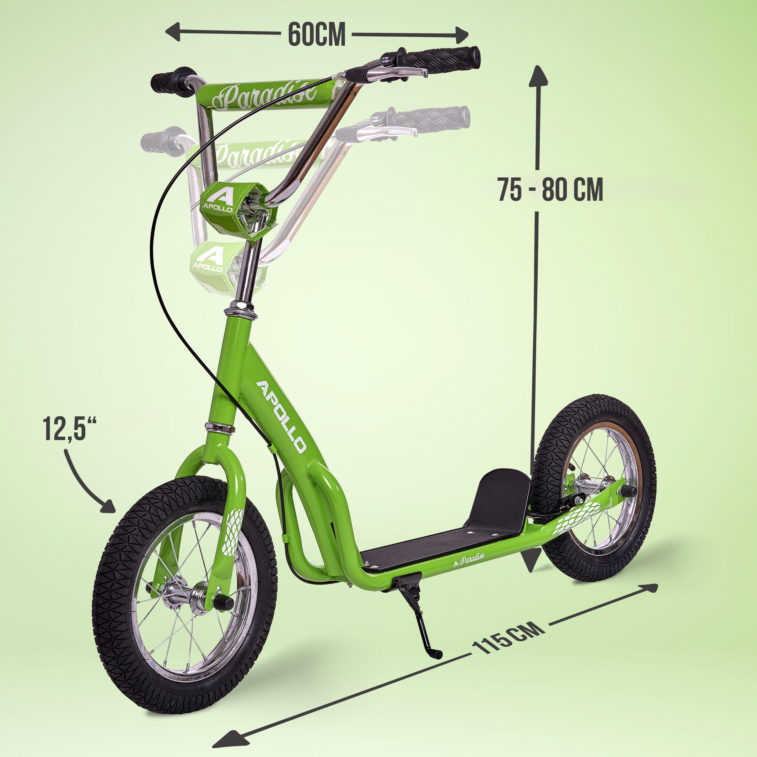 Trottinette Apollo Paradise Retro – 12,5" pneus à air pour enfants 2/7