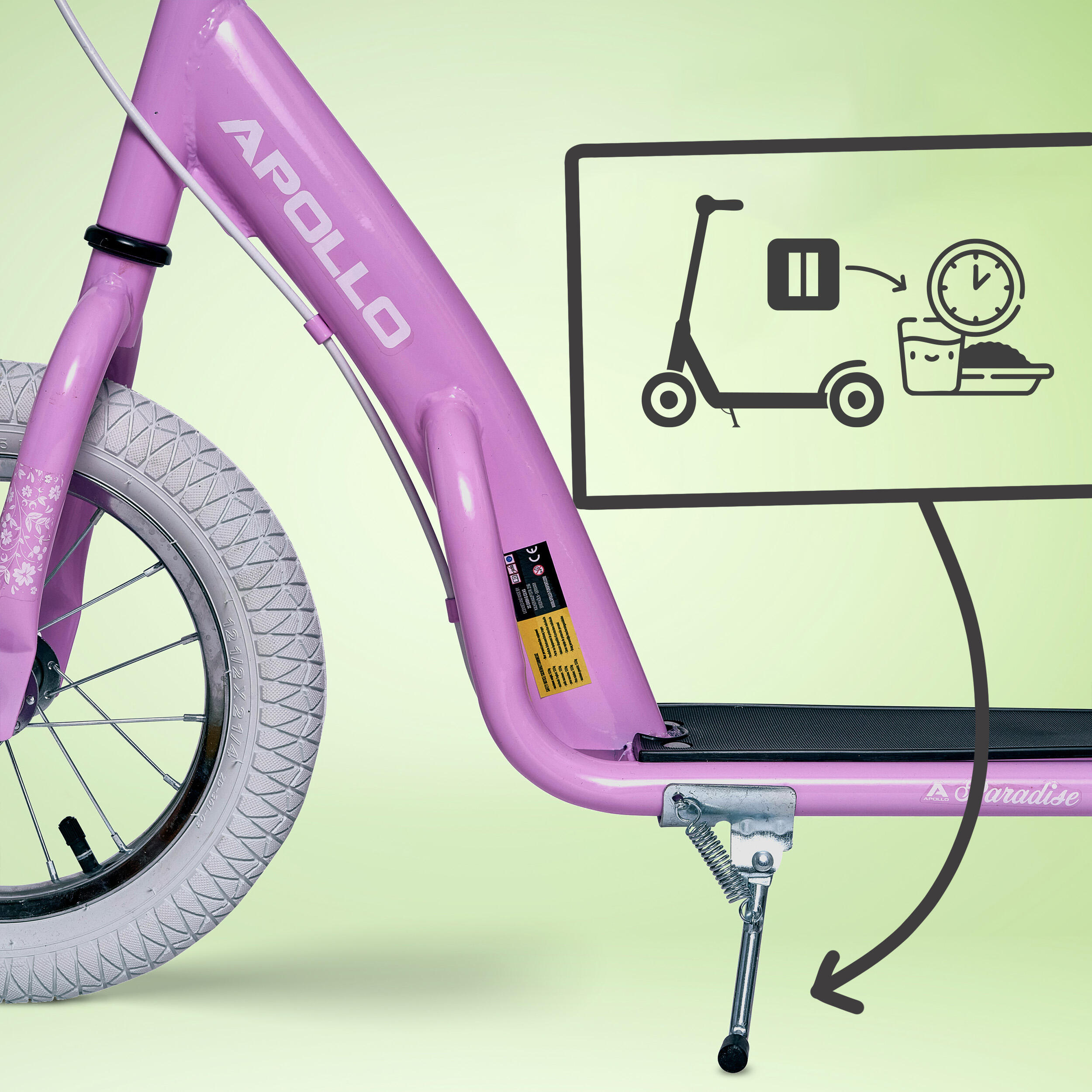 Apollo Retro Step Paradise – 12,5" luchtbanden voor kinderen en tieners 4/7