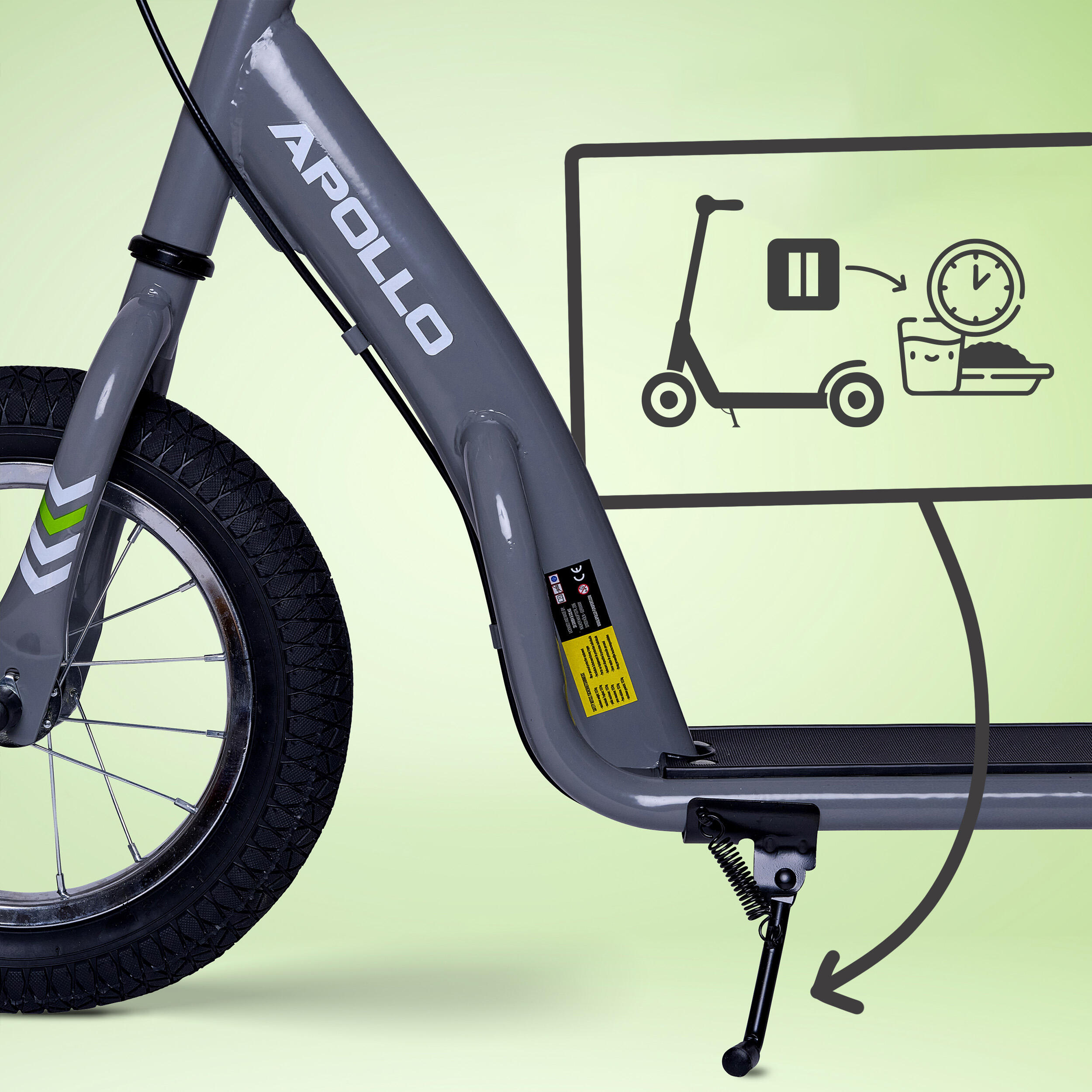 Trottinette Apollo Paradise Retro – 12,5" pneus à air pour enfants 4/7