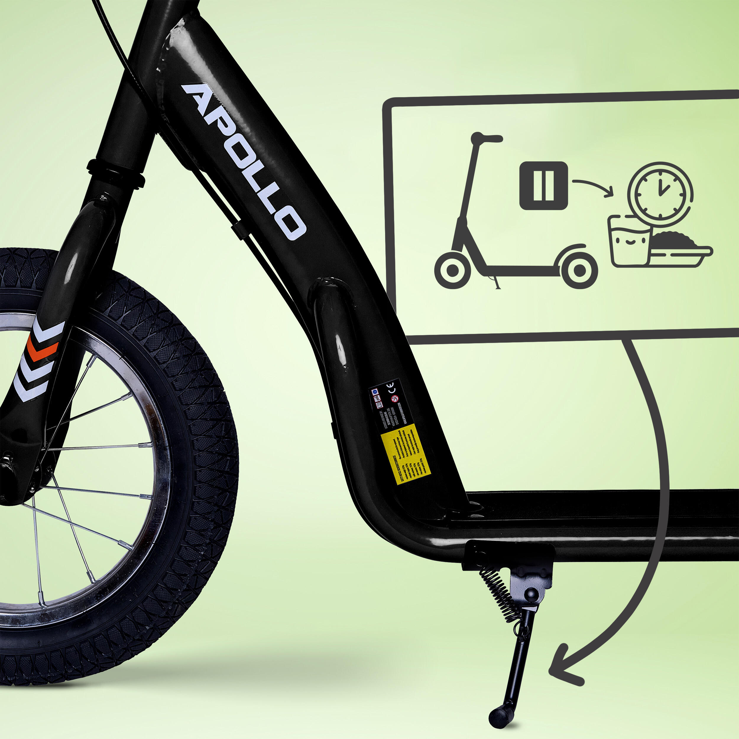 Trottinette Apollo Paradise Retro – 12,5" pneus à air pour enfants 4/7