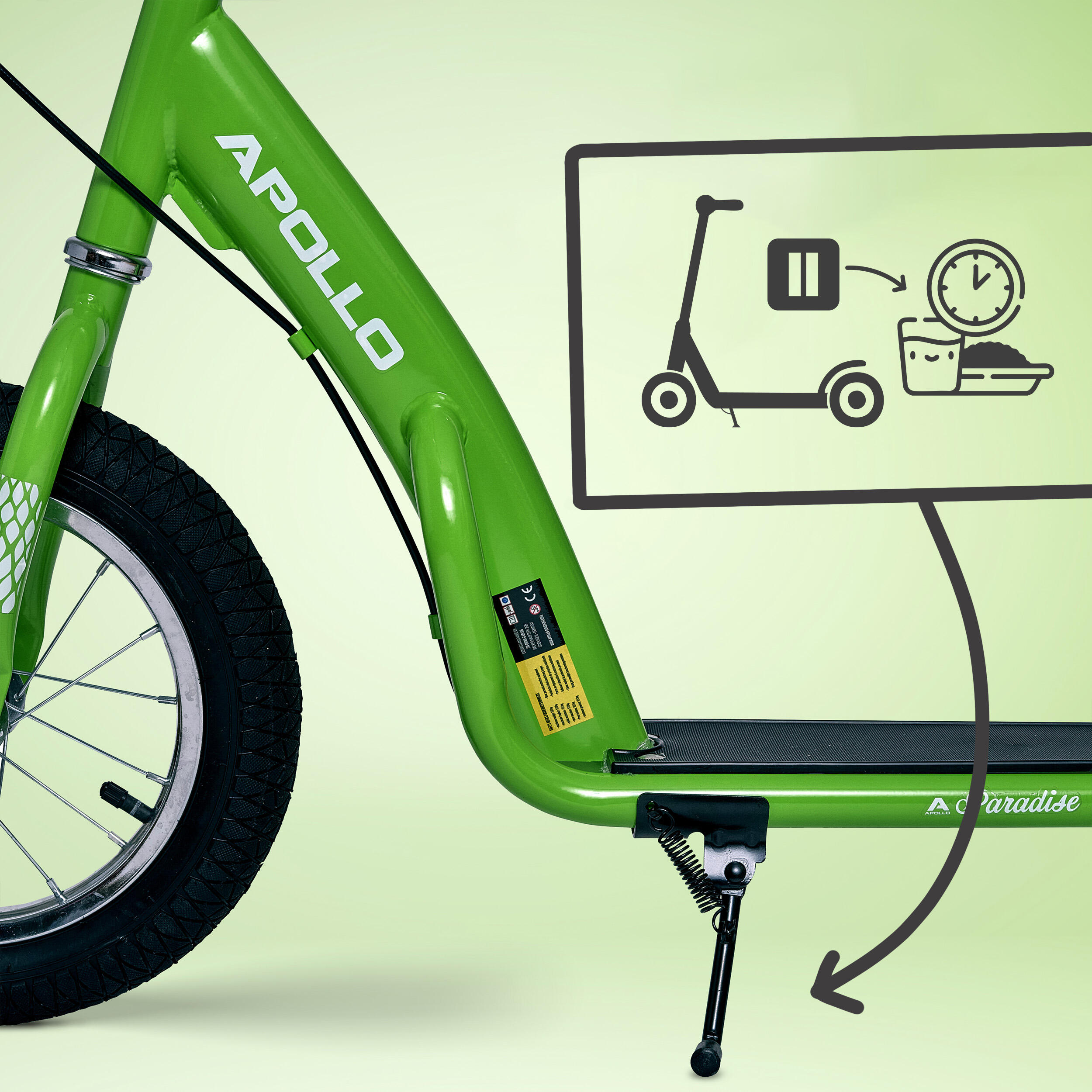 Trottinette Apollo Paradise Retro – 12,5" pneus à air pour enfants 4/7