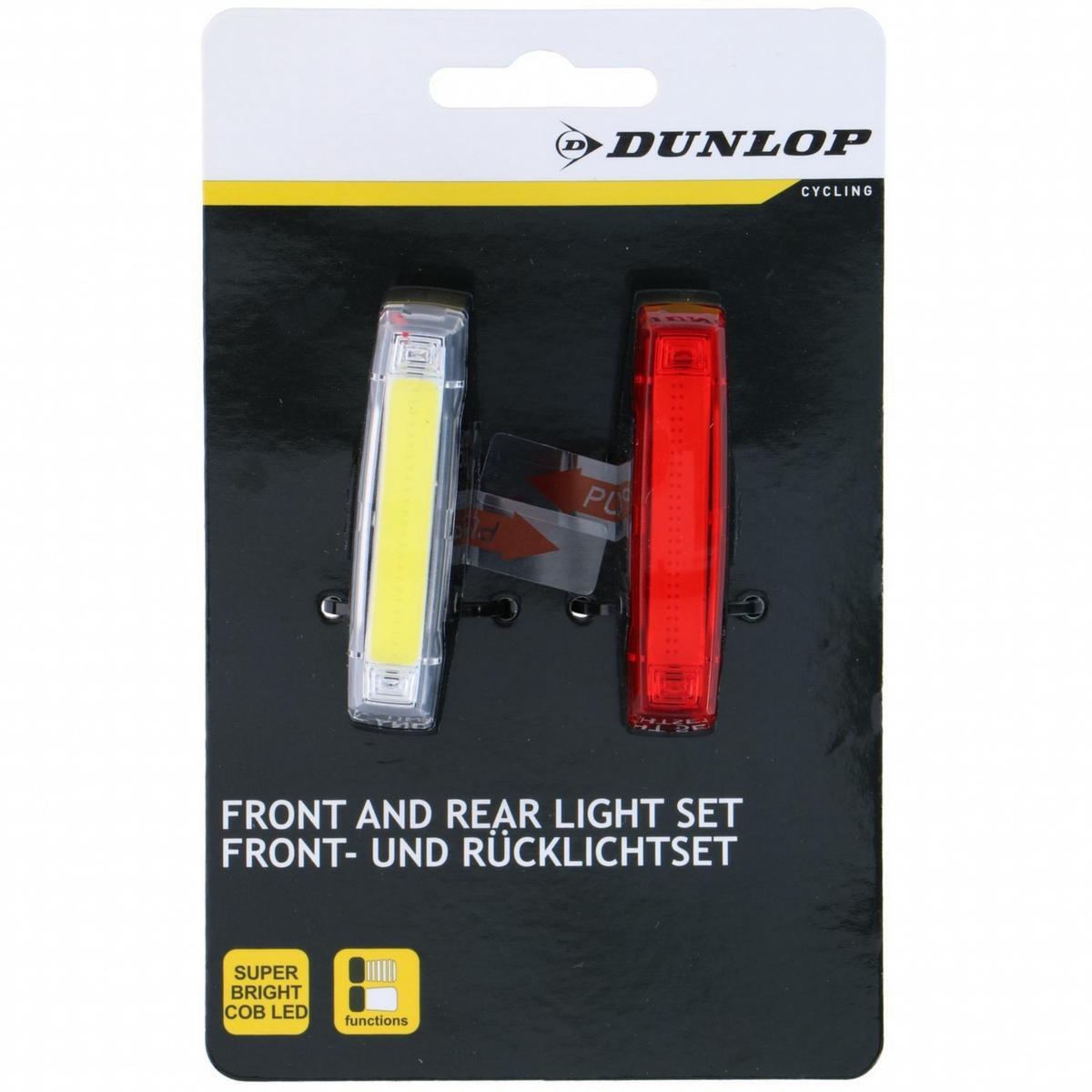 Zestaw lamp rowerowych LED Dunlop przód i tył 2/2