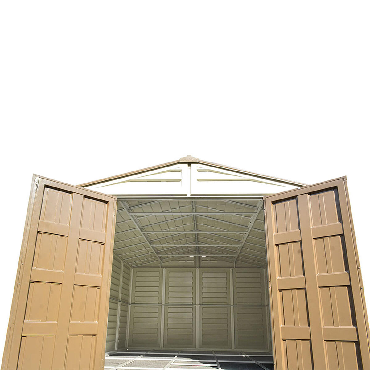 Caseta jardín Woodbridge Plus 10.5×13 PVC beige/marrón 5/7