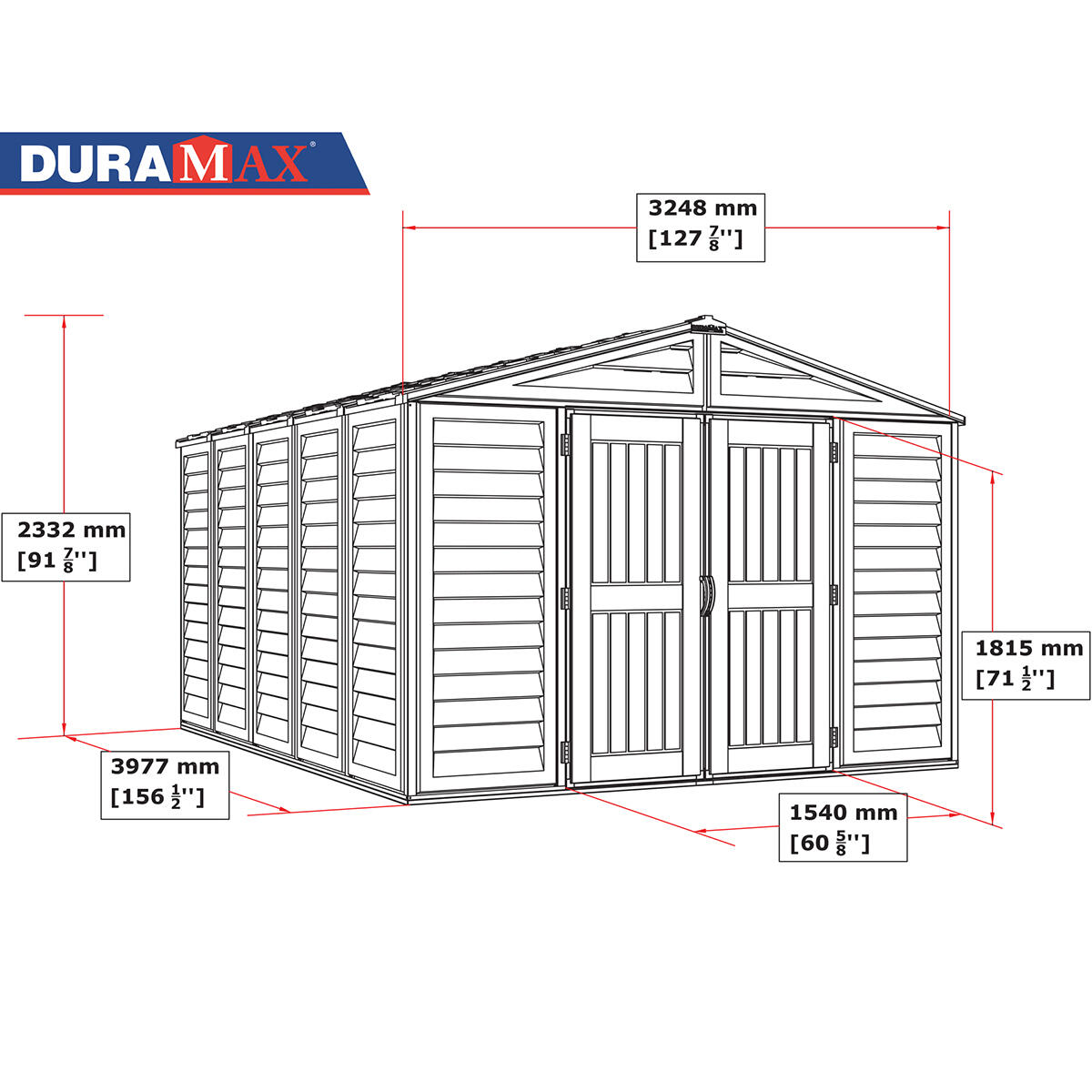 Caseta jardín Woodbridge Plus 10.5×13 PVC beige/marrón 4/7