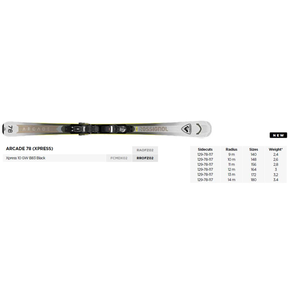 Paquete de 78 bocetos Rossignol Arcade + conectores xpress 10 gw Hombres Grises 2/6