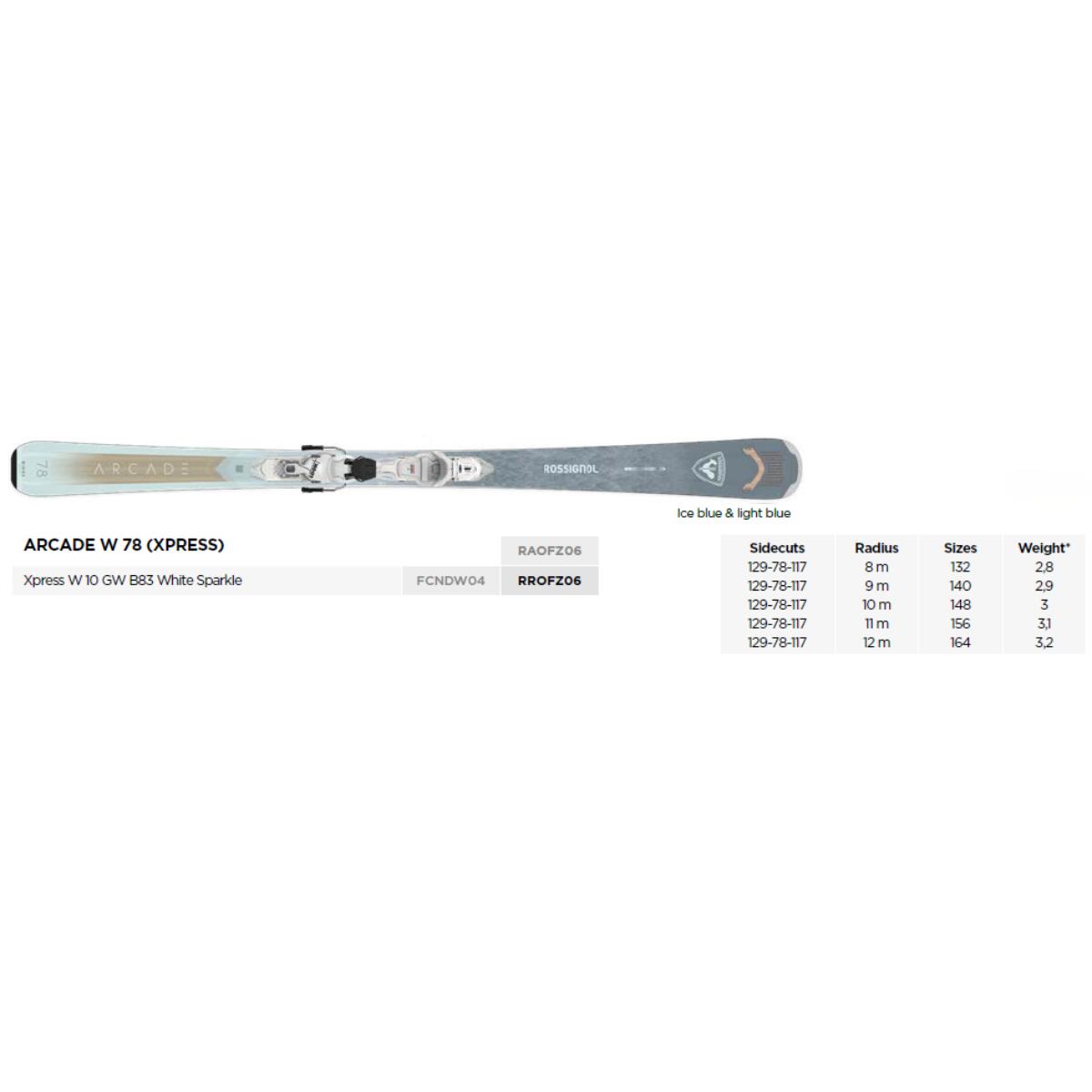 Pack Skis Arcade W 78 + Fixations Xpress W 10 Gw Femme 2/6