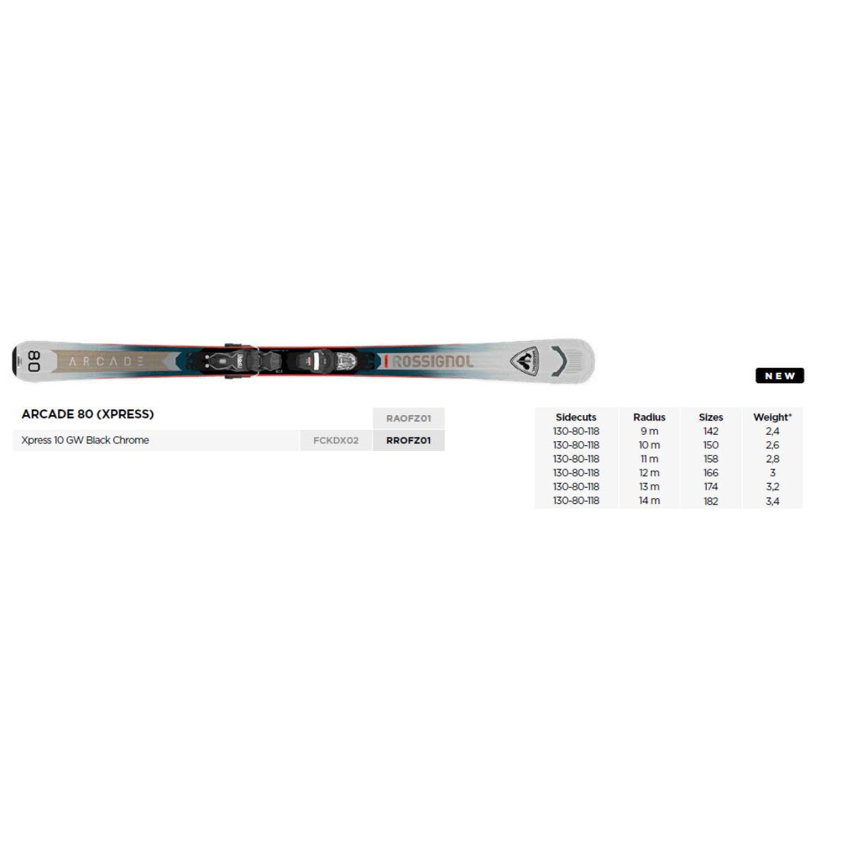 Pack Skis Arcade 80 + Fixations Xpress 10 Gw Homme 2/6