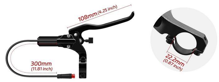 Set Freni A Disco Idraulici Per Ebike Fat Bike Anteriore E Posteriore A 2 Pin 3/7