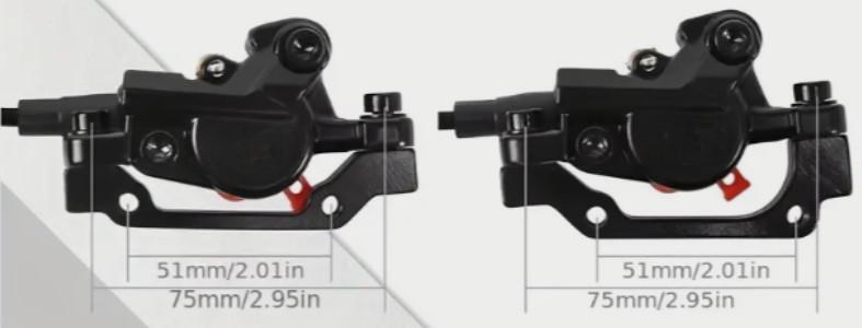 Set Freni A Disco Idraulici Per Ebike Fat Bike Anteriore E Posteriore A 2 Pin 4/7