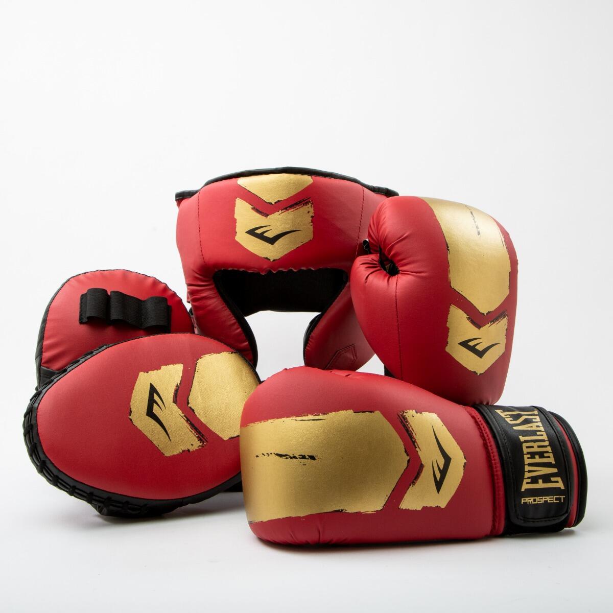 Everlast - Everlast Prospect 2 Kit De Boxe, Rouge/or, - Bouclier - Jaune - Taille Unique - Decathlon