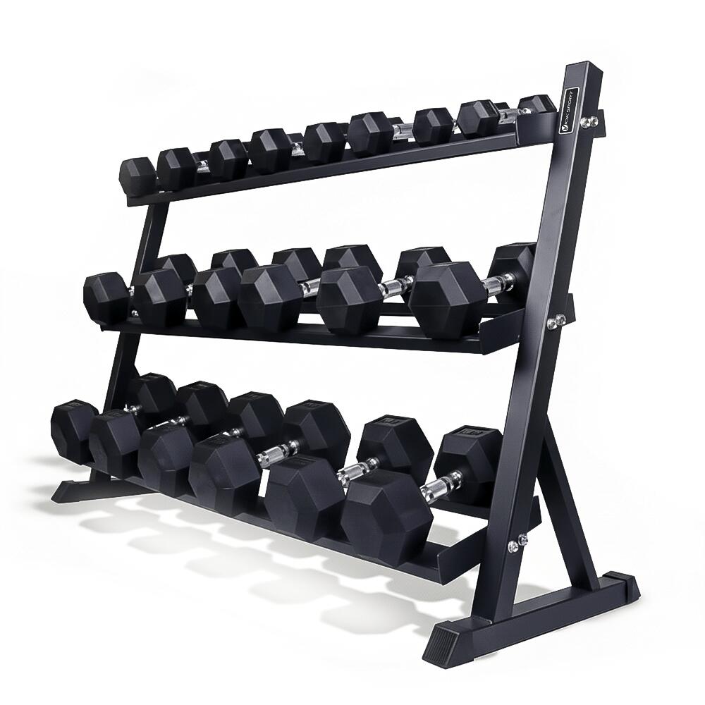 VIOK SPORT Kit de Halteres com Suporte 1,20m Viok Sport