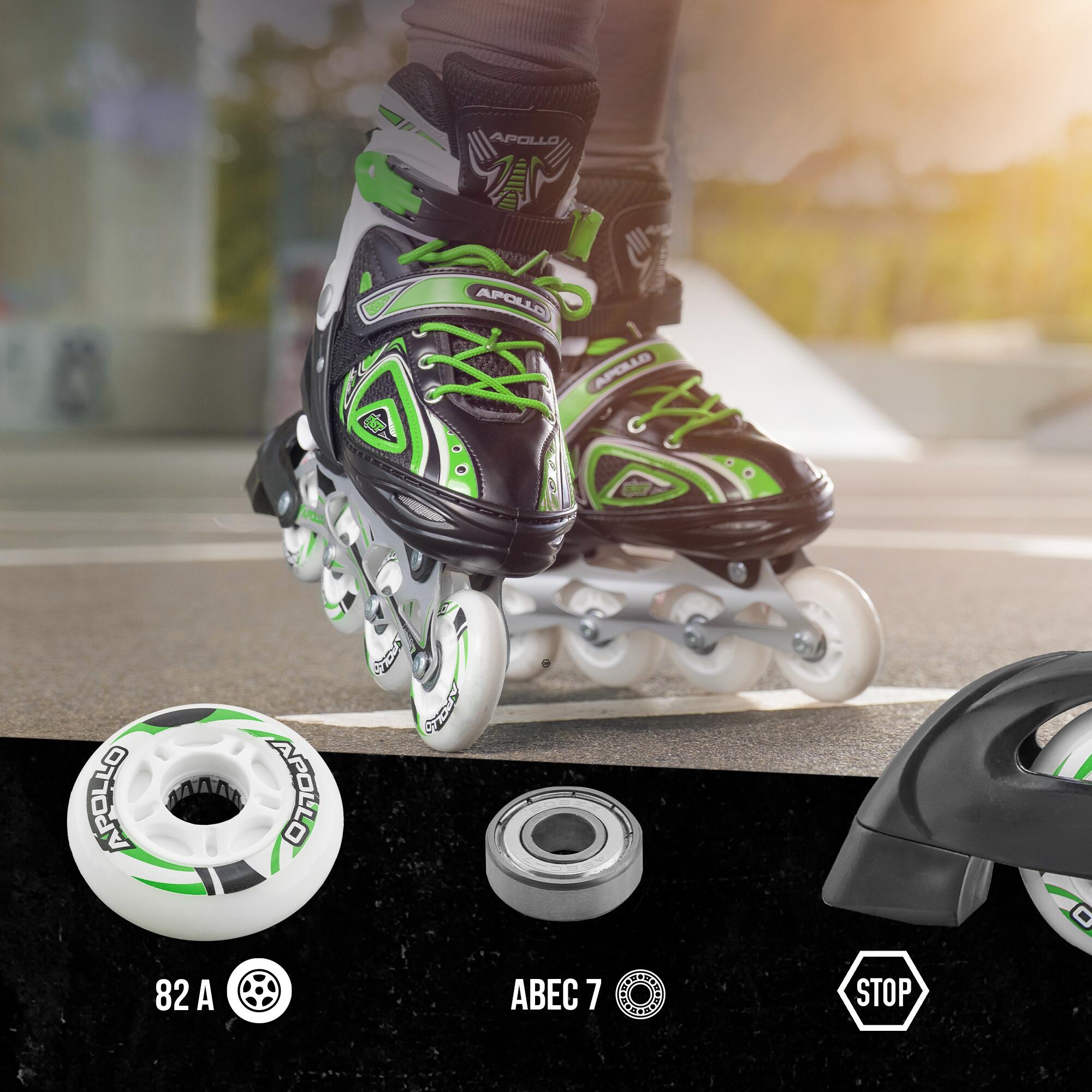 Super Blades X Pro Inlineskates, LED wielen, verstelbaar - Mint - M (35