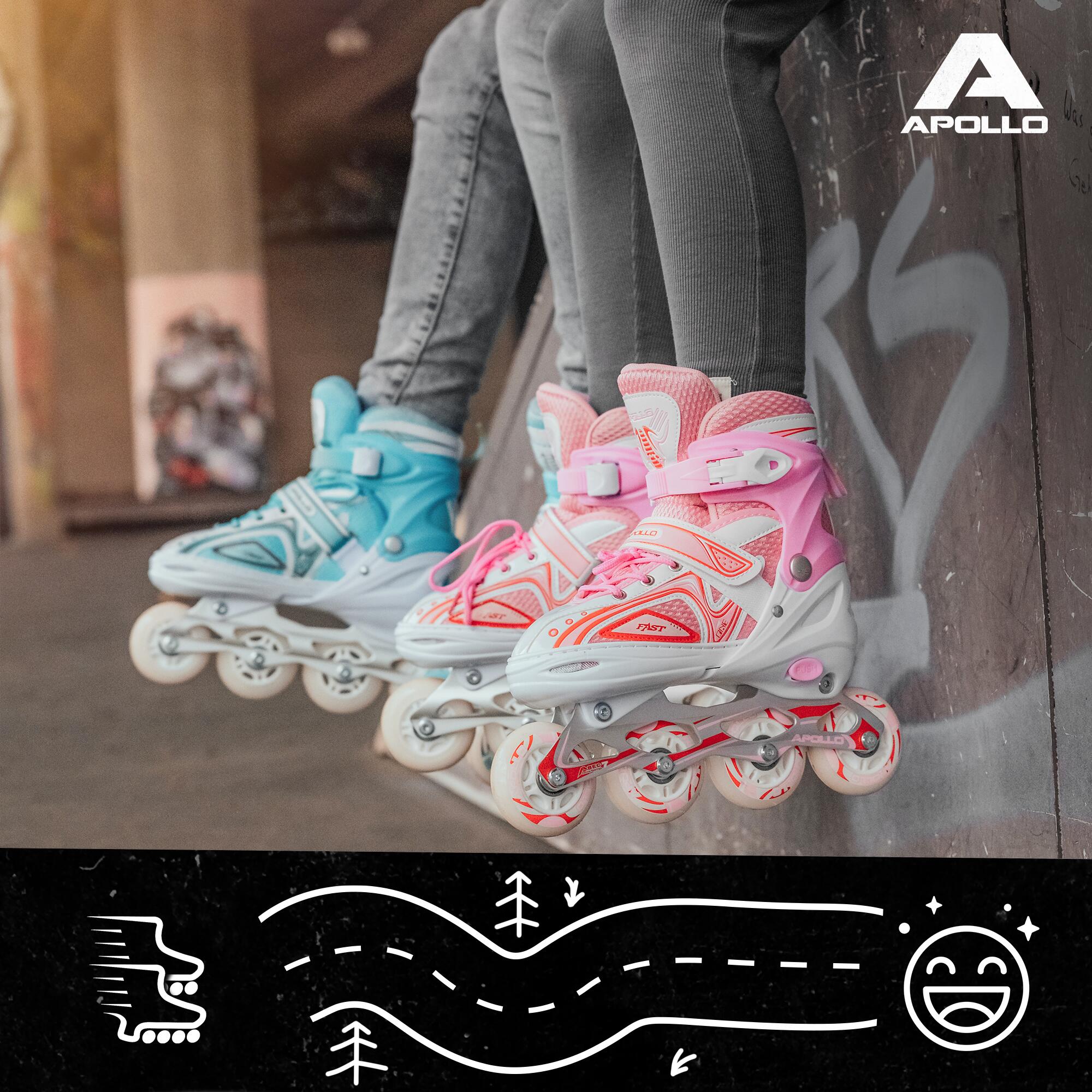 Apollo Super Blade LED ABEC7 Pattini regolabili per bambini 6/7