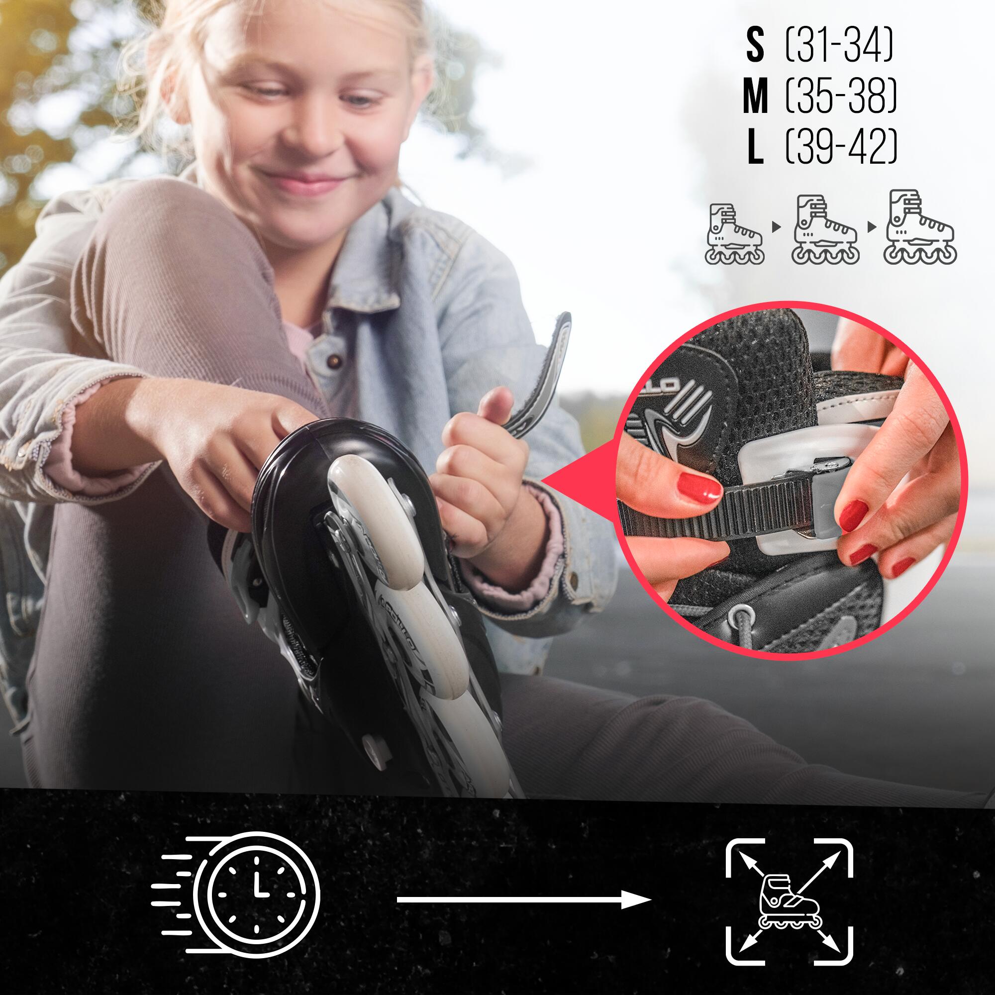 Apollo Super Blade LED ABEC7 Inlineskates für Kinder verstellbar 2/7