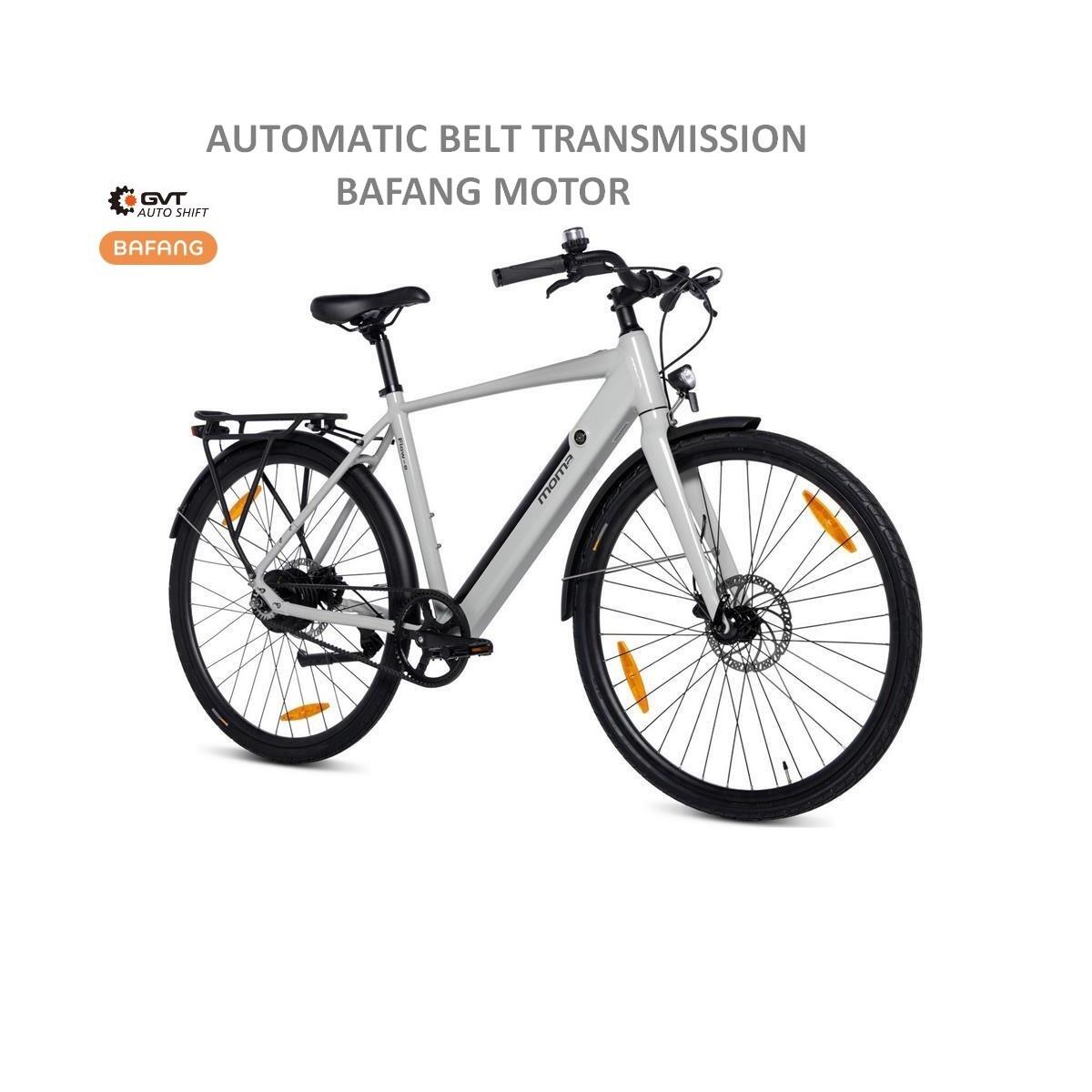 Bicicletta urbana, cambio automatico con cinghia, motore BAFANG DUAL Speed 2/7