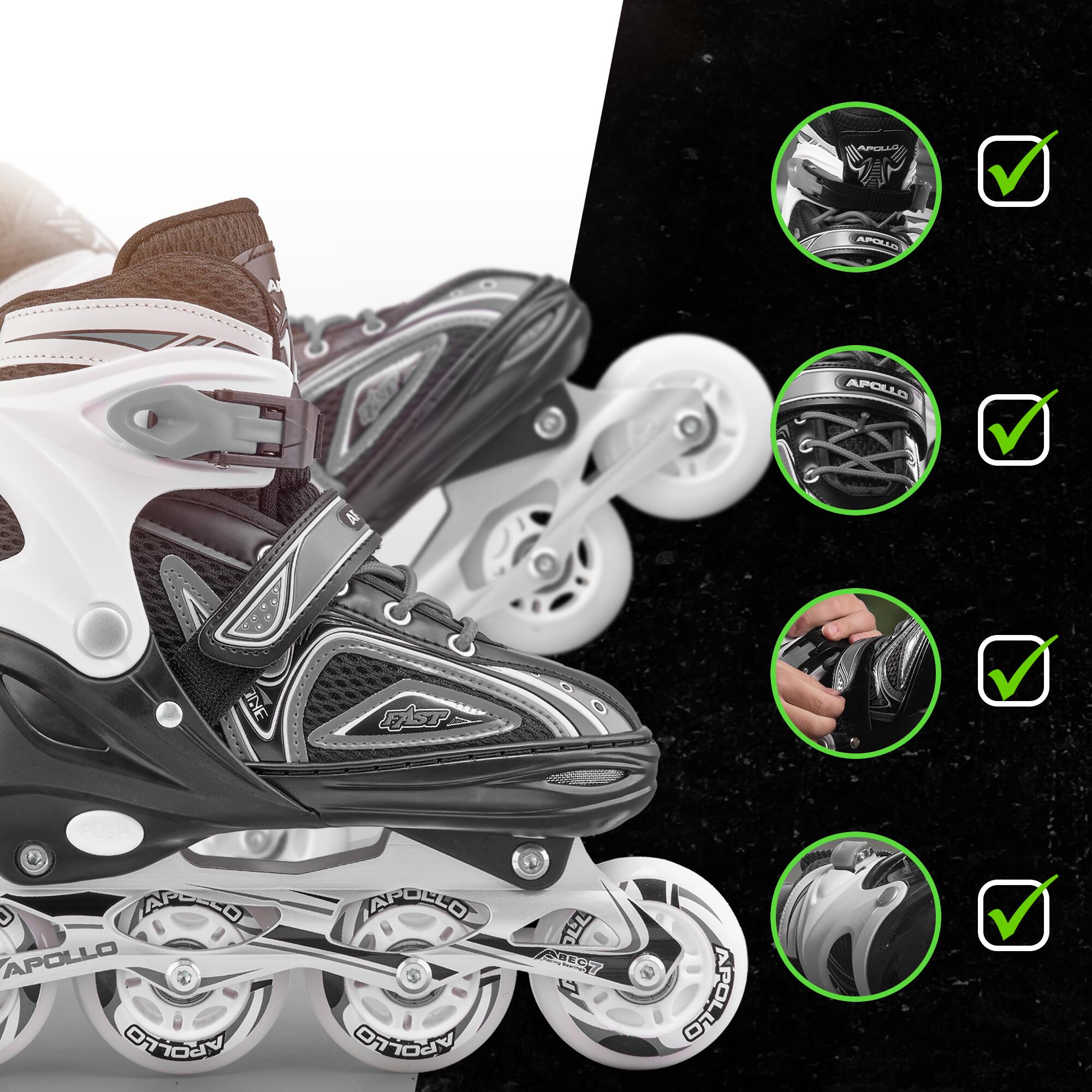 Apollo Super Blade LED ABEC7 Inlineskates für Kinder verstellbar 4/7