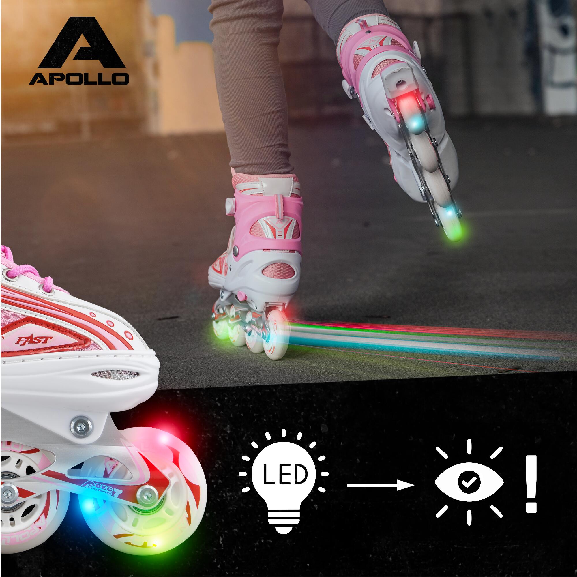 Apollo Super Blade LED ABEC7 Verstelbare kinder inlineskates 3/7