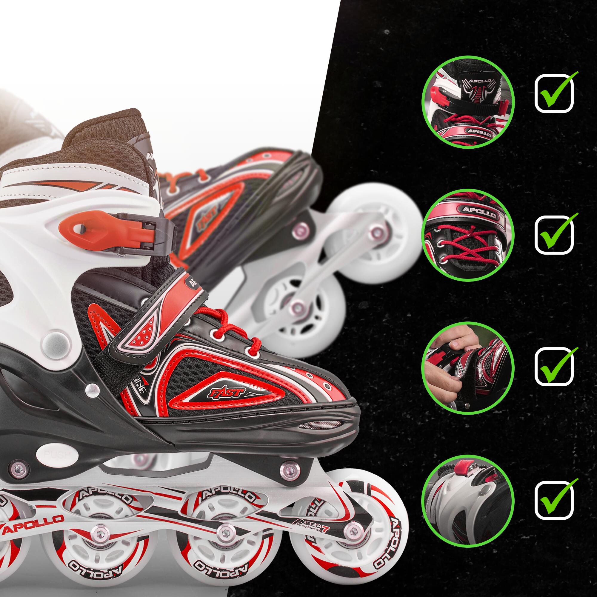 Apollo Super Blade LED ABEC7 Patins à roulettes enfant réglables 4/7