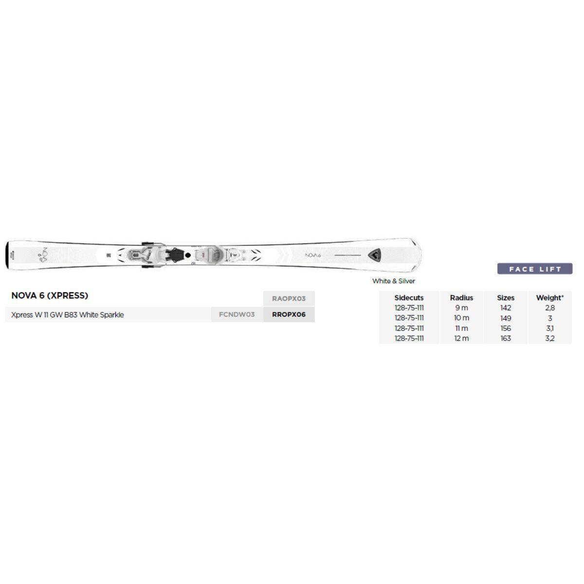Narty Rossignol Nova 6 + wiązania Xpress W 11 GW 2026 2/6