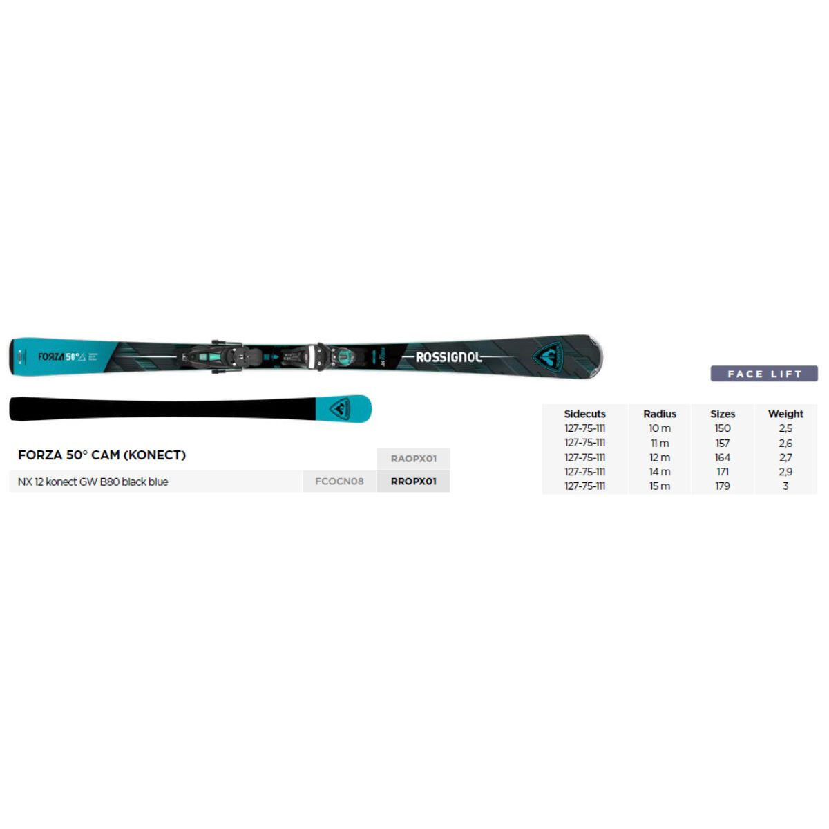 Narty Rossignol Forza 50 + wiązania NX12 KONECT 2026 2/6