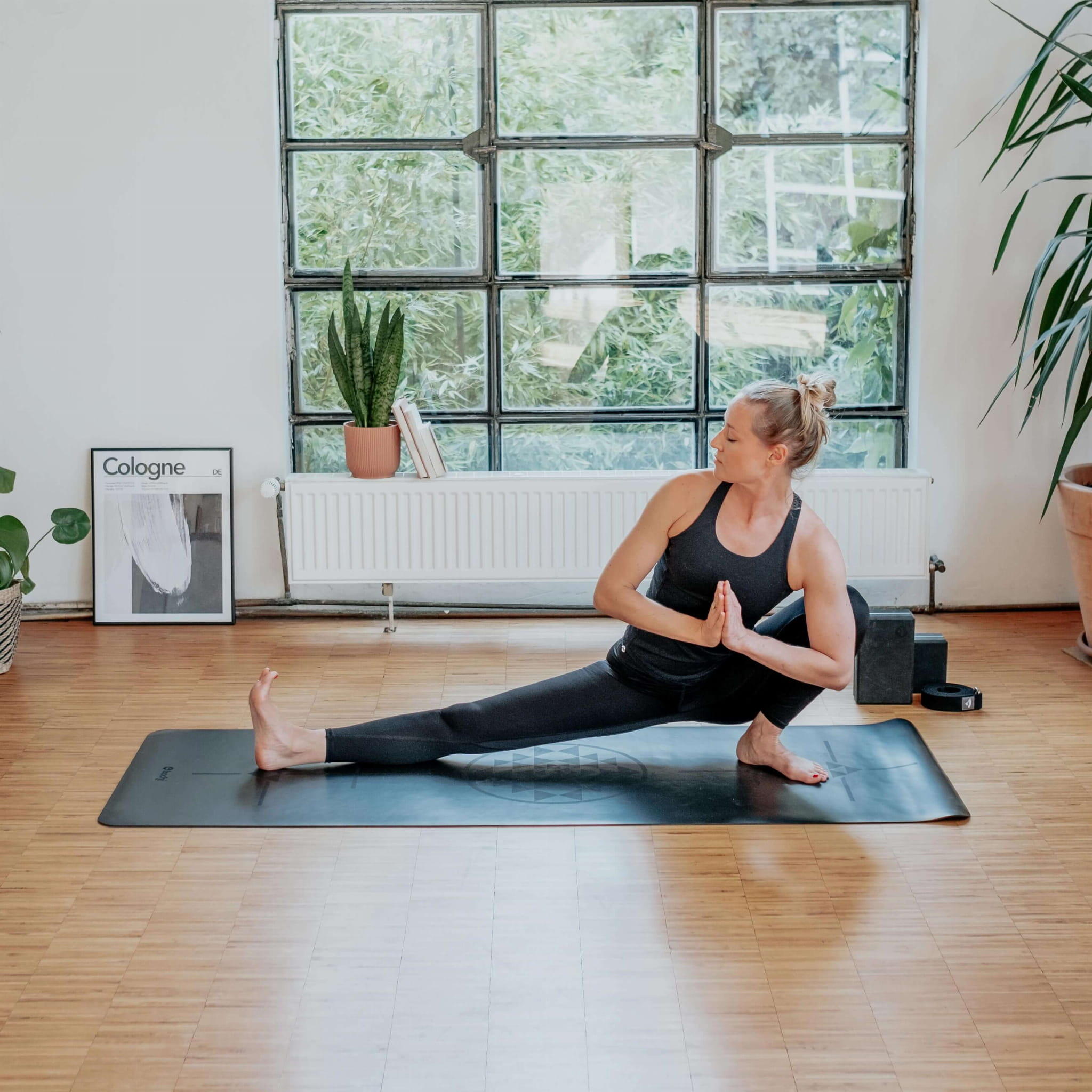 Slipvaste yogamat Phoenix 4 mm rubberen 6/6