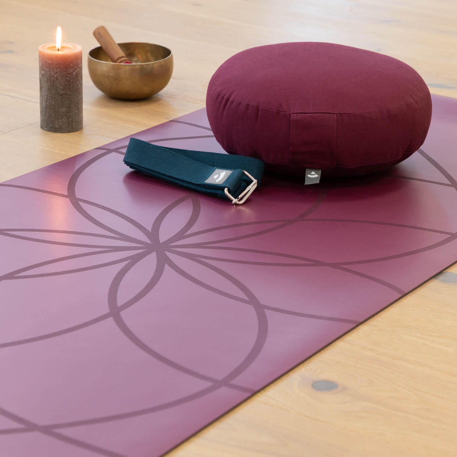 Slipvaste yogamat Phoenix 4 mm rubberen 5/6