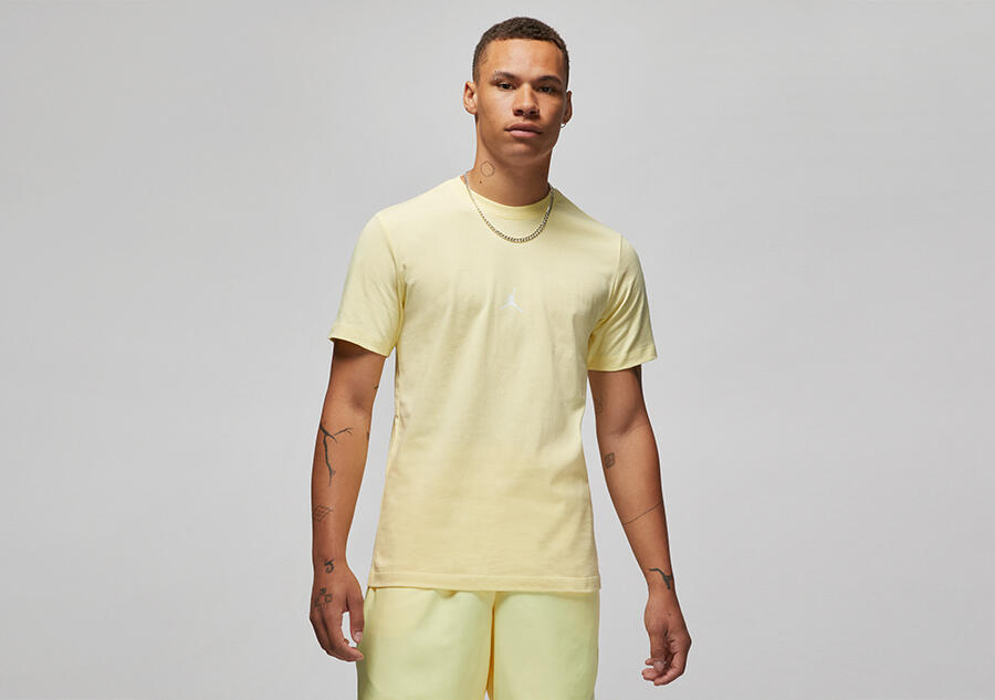 Koszulka męska nike air jordan essentials flight 23 crew tee citron tint
