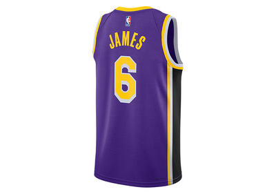 Nike jordan nba swingman jersey lebron james la lakers statement edition 6