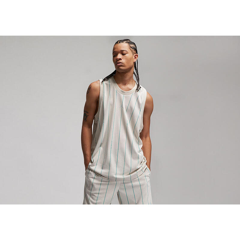 Tricou baschet dm1380104 fără mâneci alb bărbătesc