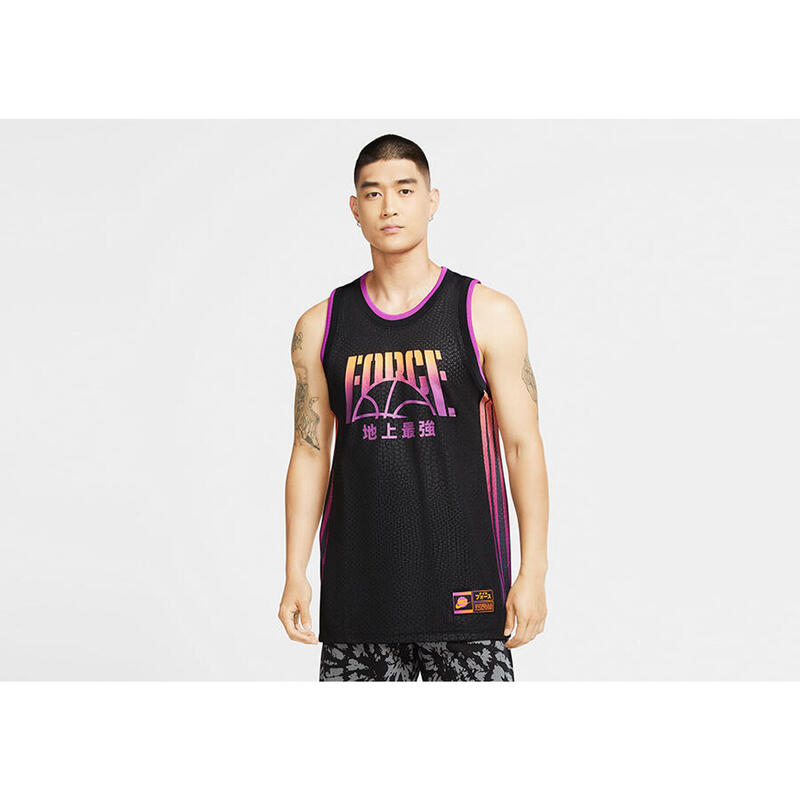 Tricou baschet cu1729010 fără mâneci negru bărbătesc