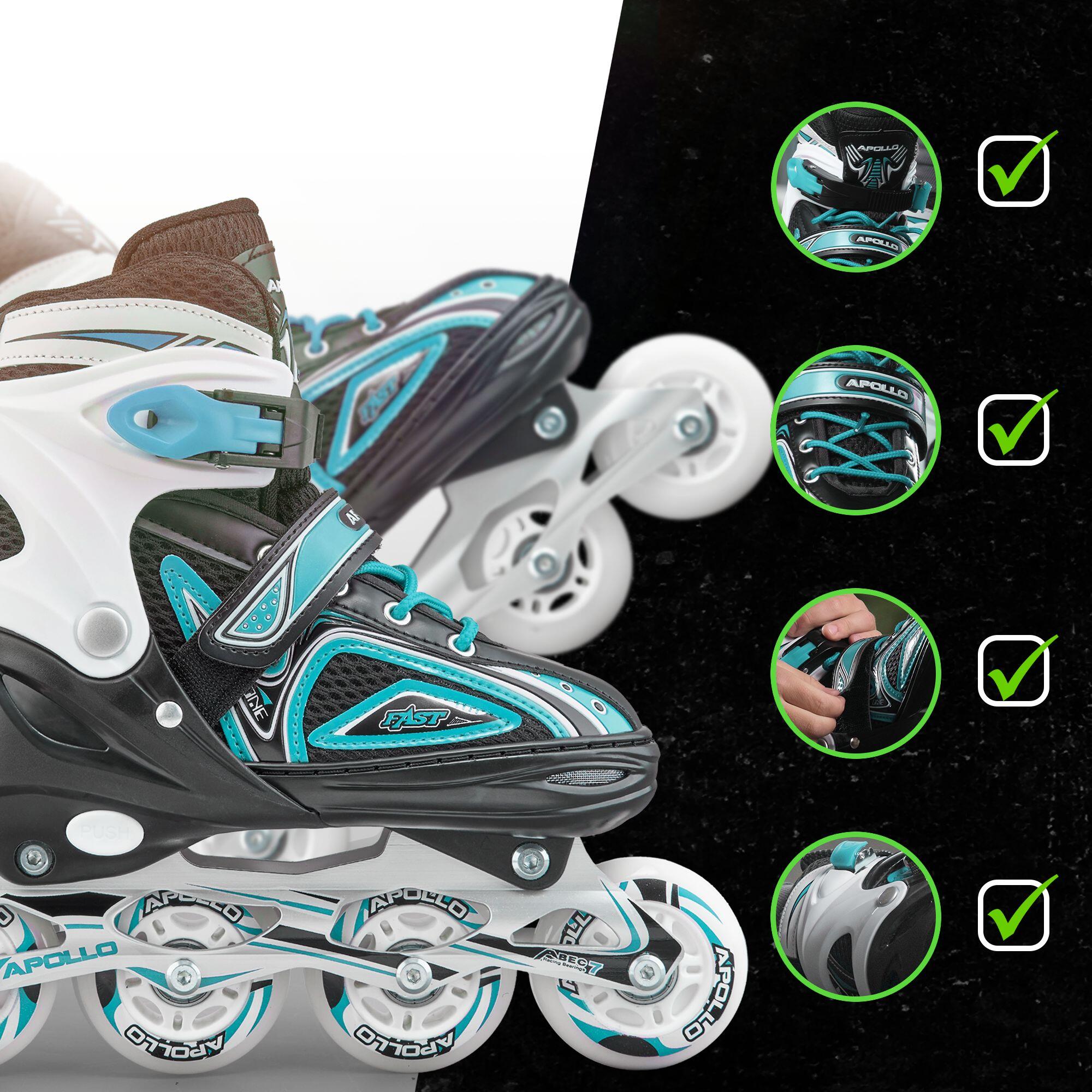 Apollo Super Blade LED ABEC7 Patins à roulettes enfant réglables 4/7