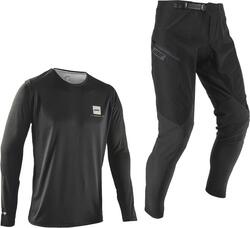 Kit Maillot Manches Longues et Pantalon Leatt Gravity 1.0 Noir Enfant