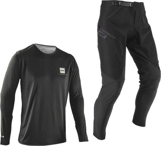 Kit Maillot Manches Longues et Pantalon Leatt Gravity 1.0 Noir Enfant