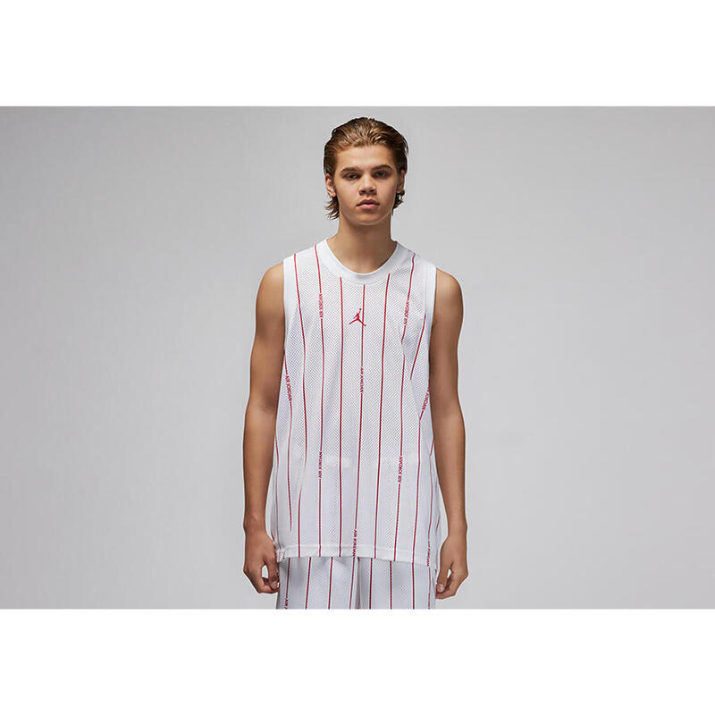 Tricou baschet dm1380100 fără mâneci alb bărbătesc